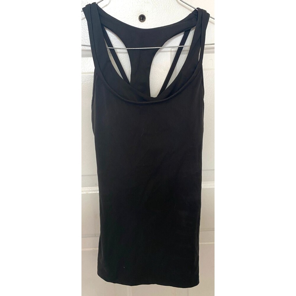 VSX Victoria's Secret Sports Top Black Built In Bra Strappy XS Free Shipping